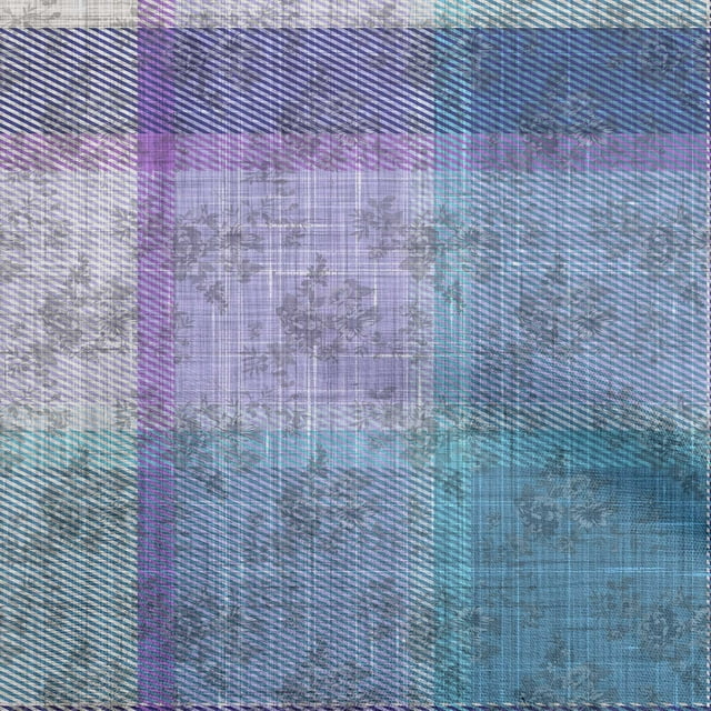 oneOone Cotton Flex Medium Blue Fabric Check & Craft Projects Decor Fabric Printed By The Yard 40 Inch Wide
