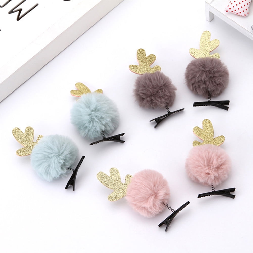Esaierr Christmas Hair Clips/ Christmas Tree Hairpins Christmas Hat Hair Clips Xmas Accessories Holiday Headdress Set For Girls Women Gifts