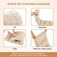 thumbnail image 3 of YYAo Deep Seat Cushion, Water Resistant Chair Cushions,Indoor Outdoor Tufted Bench Cushion with Soft PP Cotton-Beige, 3 of 7