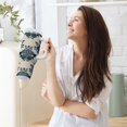 thumbnail image 6 of 40 oz Insulated Stainless Steel Tumbler Double Wall Stainless Steel Tumbler with 2-Way Drinking Elegant Blue Flowers Pattern, 6 of 9