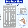thumbnail image 3 of Ruiboury 2piece Professional-grade Metal Ruler Precision Tools For Architectural Template Durable Materials 1 1Set, 3 of 6