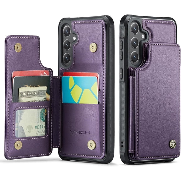 For Samsung Galaxy S26 Plus Wallet Case with Card Holder, RFID Blocking Credit Slots Kickstand Shockproof Phone Cover for Women Men