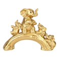 thumbnail image 3 of AMLESO Sculpture Éléphant Statue en Résine pour Bureau Maison Étagère Or, 3 of 8
