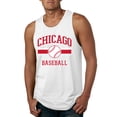 thumbnail image 1 of Wild Bobby City of Chicago Baseball Fantasy Fan Sports Men's Tank Top, White, X-Large, 1 of 6