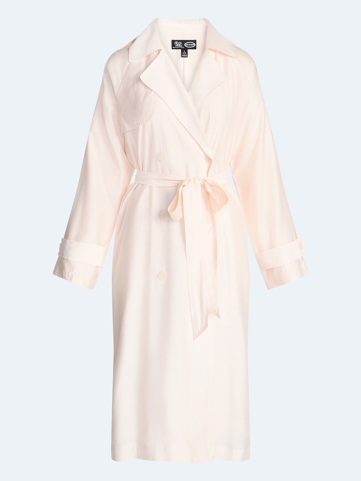 Devil Wears Prada Scoop Collection Women’s and Women's Plus Trench Coat, Sizes XS-4X