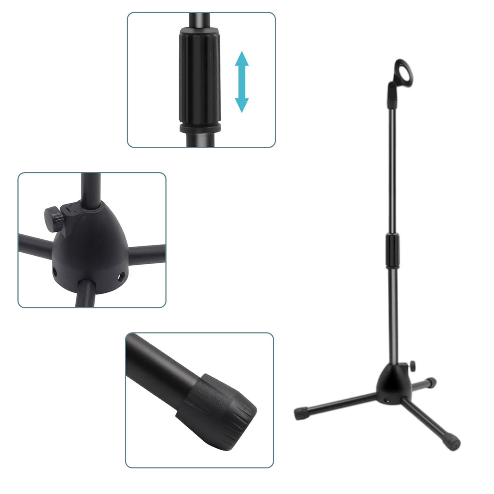 Professional Grade Microphone Stand, Sturdy Metal Construction for Instruments & Stage Use