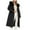 Black, variant on Womens Winter Coats Womens Winter Clothes Plus Size Warm Hooded Leather Cotton Coat Long Sleeve Jacket