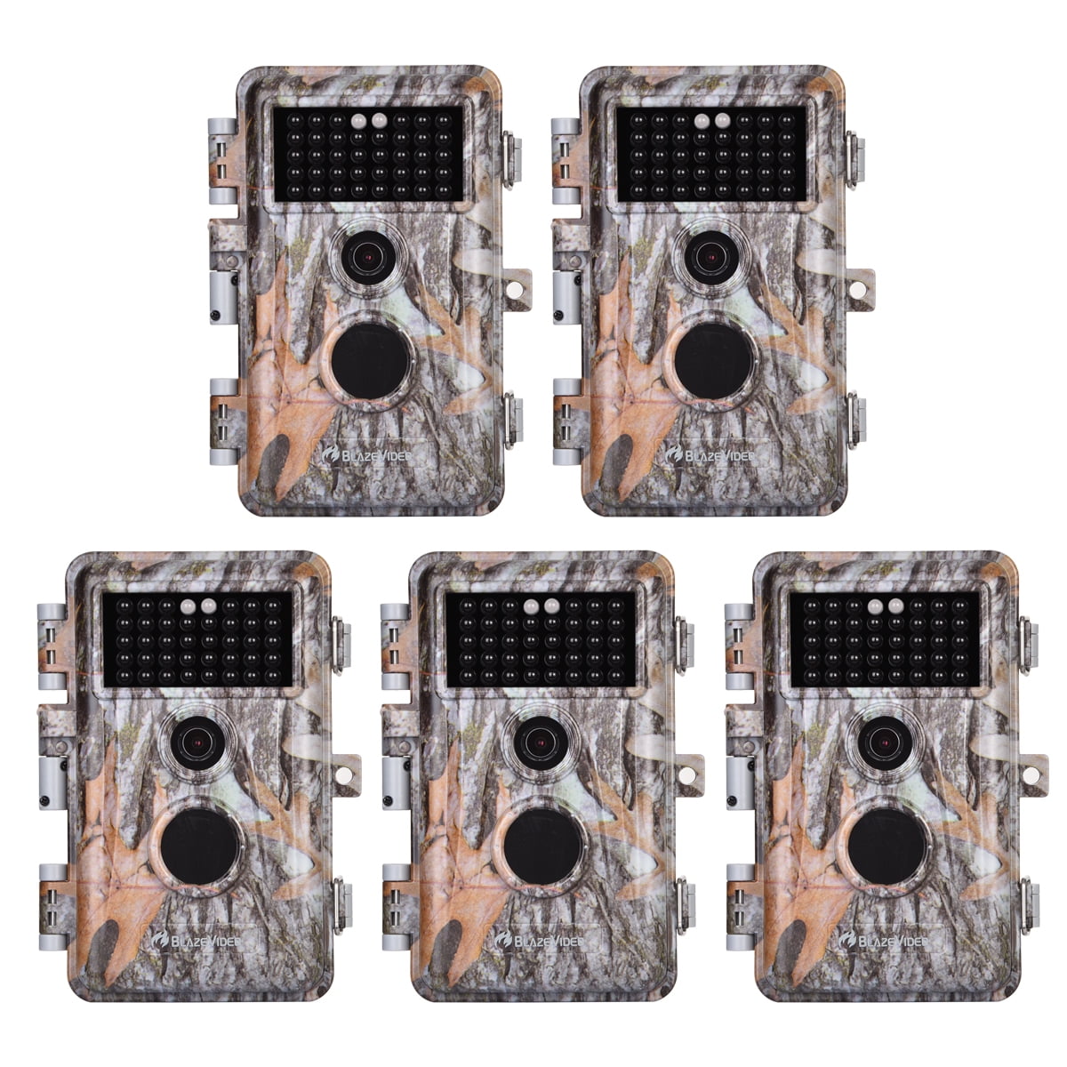 5Pack 16MP 1920x1080P H.264 MP4 Video Game Trail Cameras Wildlife Deer