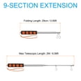 thumbnail image 2 of Unique Bargains Telescopic Handheld Flagpoles 2M Sponge Handle Pole w Clips 9 Sections Orange, 2 of 7