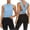 Light Blue, variant on Womens Workout Sleeveless Shirts Open Back Cropped Yoga Tank Tops Backless Athletic Going out Clothes
