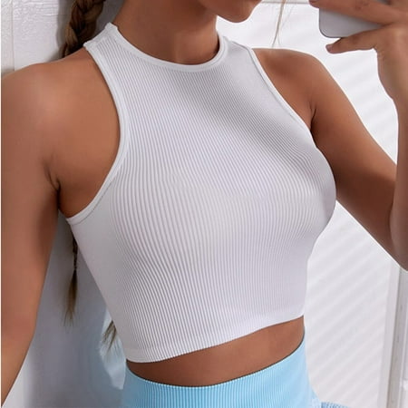 

Striped quick-drying full wrap sports Yoga Vest Women Bra Underwear Gym Workout Running Push-up Athletic Cross-Back Crop Solid
