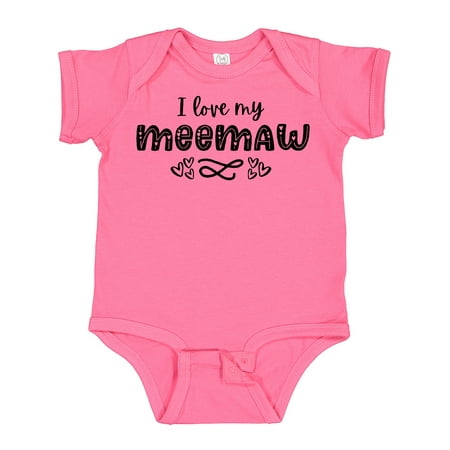 

Inktastic I Love My Meemaw with Hearts Boys or Girls Baby Bodysuit