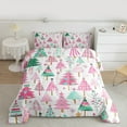 thumbnail image 3 of Castle Fairy Girls Christmas Tree 2pcs Bedding Comforter Set,Geometric Plaid Twin Comforter Sets,Festival Xmas Breathable Bedding Set,Super Cozy Room Decor, 3 of 9