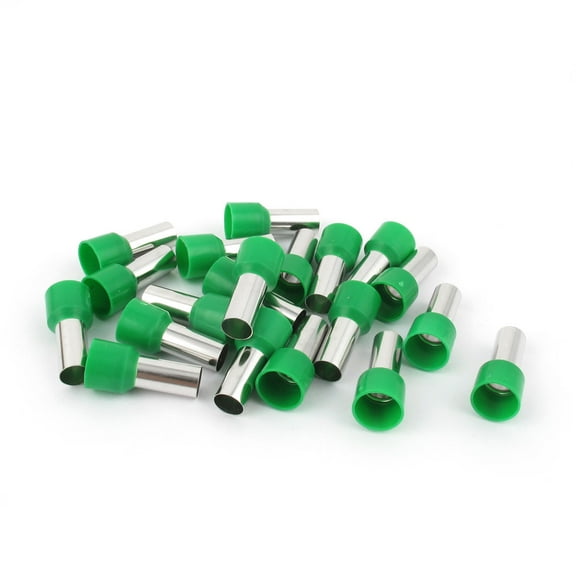 Unique Bargains 20Pcs Wire Crimp Connector Terminal Insulated Ferrule Green E16-12 6AWG 16mm2