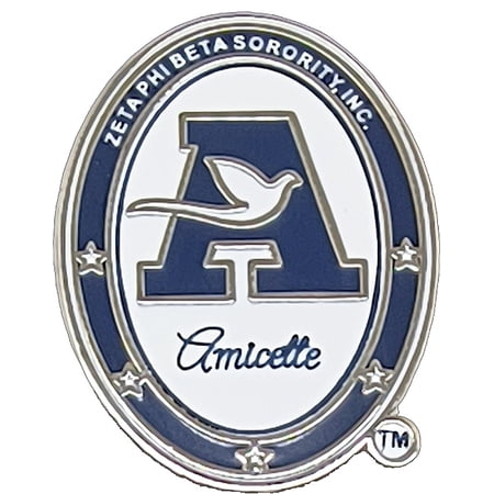 Zeta Phi Beta Amicette Lapel Pin [Silver - 1"]