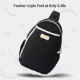 thumbnail image 3 of Bolso de pickleball VELADAY acolchado tipo bandolera con 2 compartimentos, negro, 3 of 8