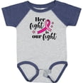thumbnail image 3 of Inktastic Breast Cancer Awareness Her Fight is Our Fight Boys or Girls Baby Bodysuit, 3 of 5