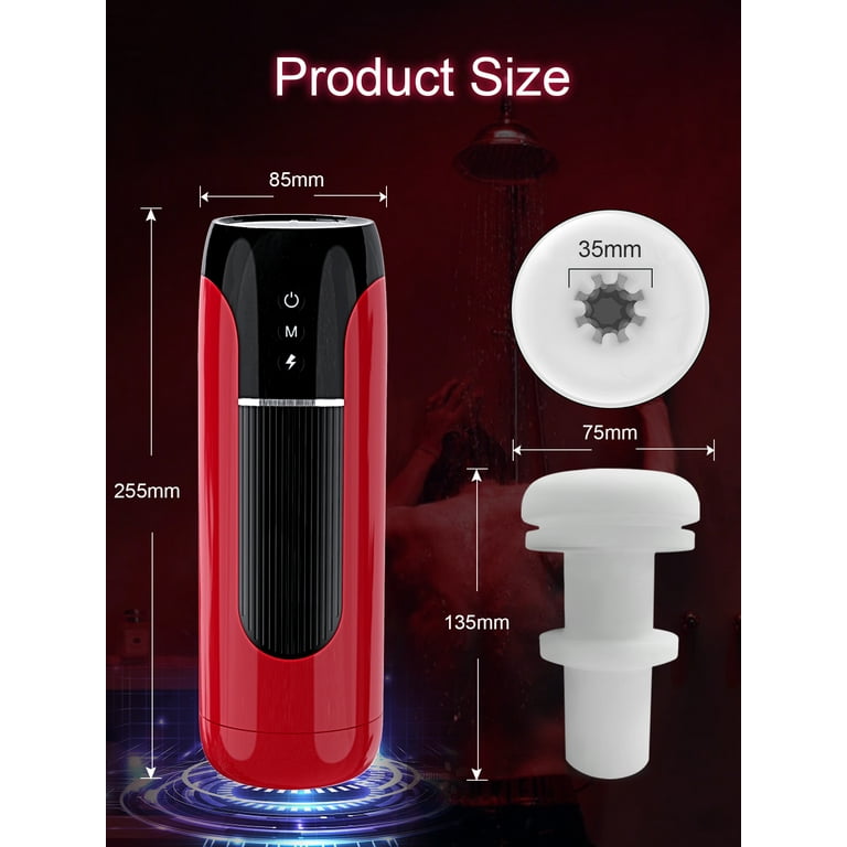 TLUDA Waterproof Automatic Male Masturbator Cup with 7 powerful Thrusting  Sucking Modes Mens Vibrating Stroker Sex Toys Red - Walmart.com
