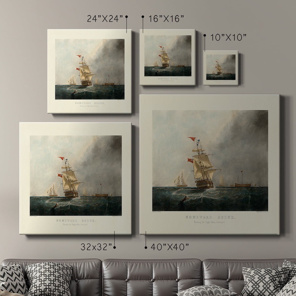 Wexford Home Homeward Bound-Premium Gallery Wrapped Canvas, 10" x 10" - Ready to Hang