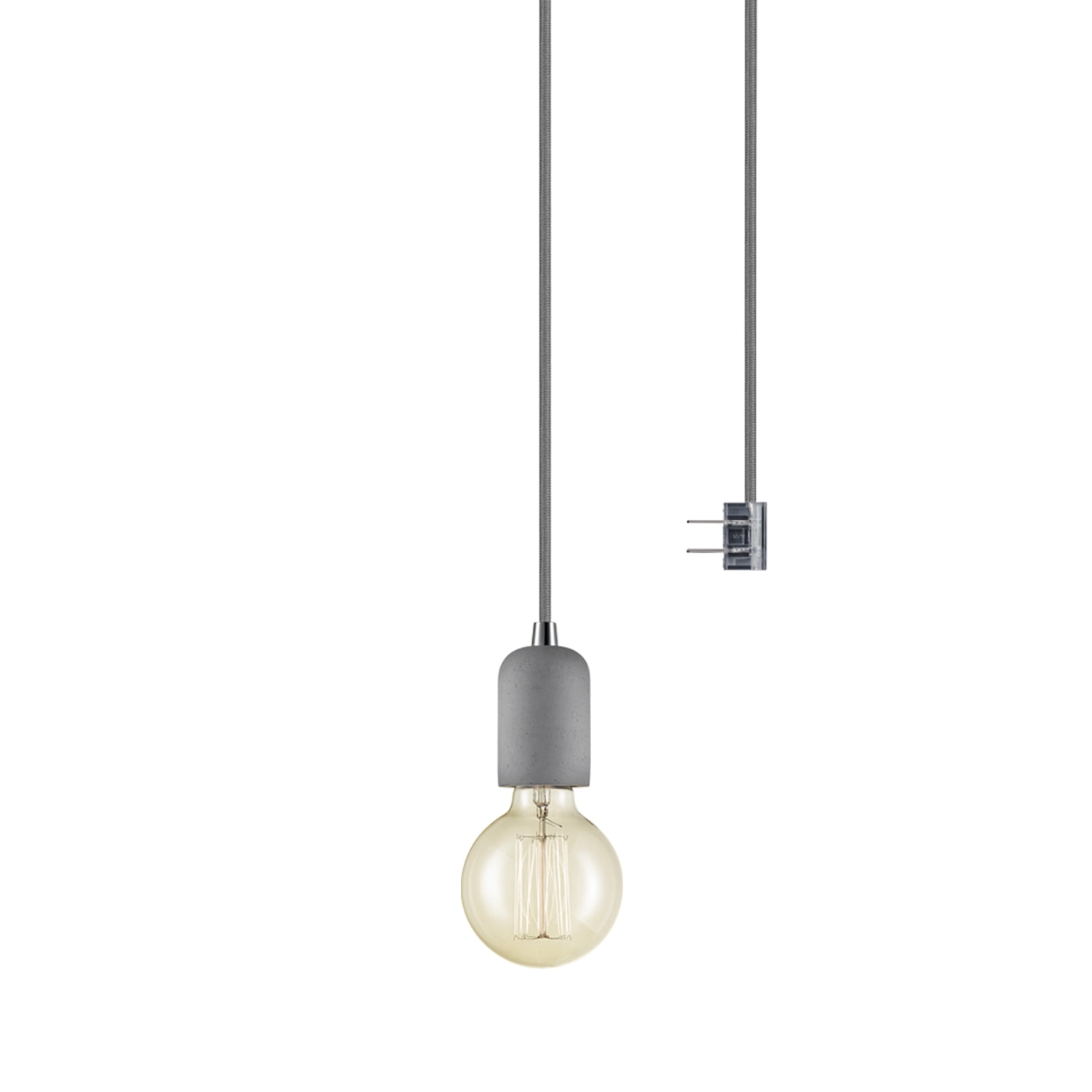 Globe Electric Virginia 1 Light Plug In Or Hardwire Concrete Mini Globe Electric Virginia 1 Light Plug In Or Hardwire Concrete Mini Pendant 65857 Com