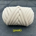 thumbnail image 1 of New Striped Core Spun Crochet Yarn Ice Silk Feeling Polyester Cotton Rope for Handbag Pet Nest Fashion Home Decoration, 1 of 7