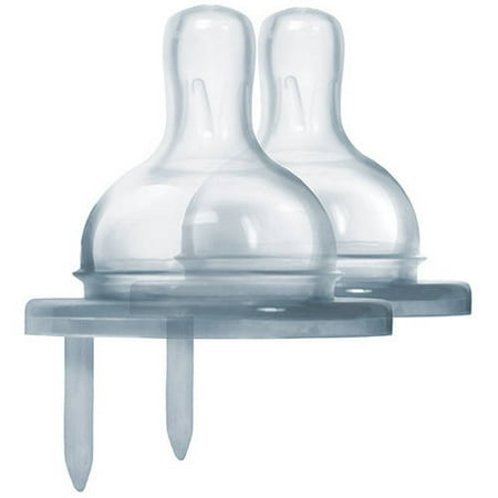 Wide Neck Silicone - Pura Kiki Wide Neck Natural Vent Silicone Nipple, Fast Flow, ^ Months+ (Plastic Free, NonToxic Certified, BPA Free)