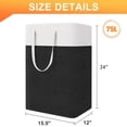 thumbnail image 2 of Cesta de lavandería TasticTotes, paquete de 3 unidades, 75 L, impermeable, negra, 2 of 7