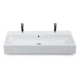 thumbnail image 1 of CeraStyle 080500-U-Two Hole Pinto Rectangular Ceramic Wall Mounted/Vessel Bathroom Sink, White, 1 of 1