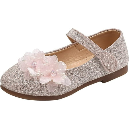 

QWZNDZGR Baby Girl Moccasins Princess Sparkly Mary Jane Sparkly Bow Diamonds Princess Dress Shoe Anti-Slip for Baptism/Crawling