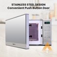 thumbnail image 2 of Total Chef 0.7 Cu Ft Stainless Steel Countertop Microwave, 700 Watts, Digital LED Display, Compact Microwave with Pre-Set Cooking Functions, 2 of 9