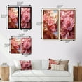 thumbnail image 4 of Designart "Delicate Floral Liquid White Light Pink" Abstract Shapes Framed Wall Art Set Of 2 - Transitional Pink Framed Canvas Set For Living Room Decor, 4 of 6