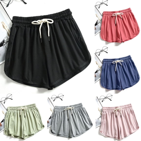 Ahuyic Athletic Shorts for Women,Womens Running Shorts,Women Fashion Lady Summer Sport Shorts Beach Short Pants
