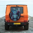 thumbnail image 6 of Fuzoiu Space Skeleton Meditation Print Universal Spare Tire Cover with Buckle Strap, Waterproof Wheel Covers for Jeep, Trailer, RV, Truck and All Car-16 inch, 6 of 6