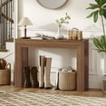 thumbnail image 2 of HOMCOM 47" Console Table, Modern Narrow Sofa Table for Living Room, Entryway, Hallway, Walnut, 2 of 9