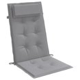 thumbnail image 4 of Cojines para silla VidaXL Highback, tela Oxford gris duradera, 4 of 8