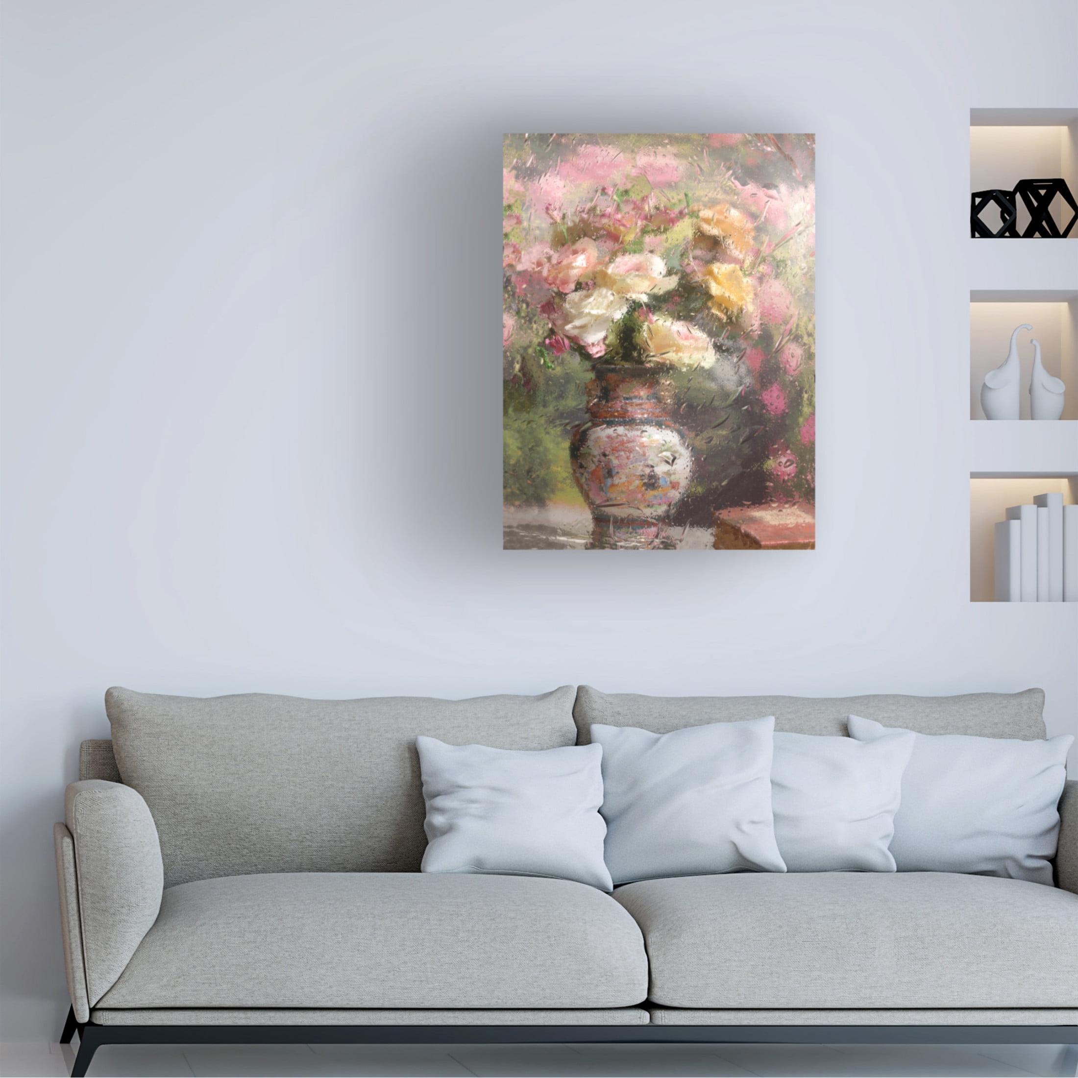 Trademark Fine Art Andrey Morozov Still Life With Flowers Canvas Wall Art