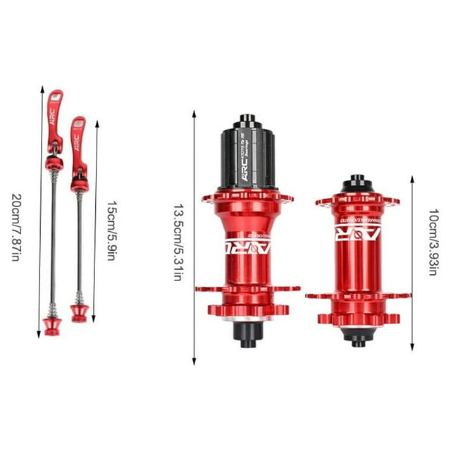 Moyeu de Roulement Taille Compacte Sans Bavure Réduit la Friction Fournitures de Cyclisme Installation Pratique Moyeux Métalliques Alliage d'Aluminium Arbre de Roue 28h/roulement/rouge