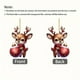 thumbnail image 4 of Fiudx Ofertas de la semana Colgante de cadena acrílica 2D con forma de reno navideño, decoración navideña con ciervo, colgante para llave de coche, colgante para mochila, 4 of 7