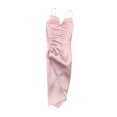 thumbnail image 3 of Ropa femenina de 12 pulgadas (escala 1:6), vestido con abertura alta y escote en V profundo. Rosa, 3 of 9