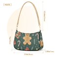 thumbnail image 3 of FORMRS Womens Shoulder Bag with Chain Strap Clutch Purse Cute Tote Handbag, Brown Christmas Gingerbread, 3 of 7