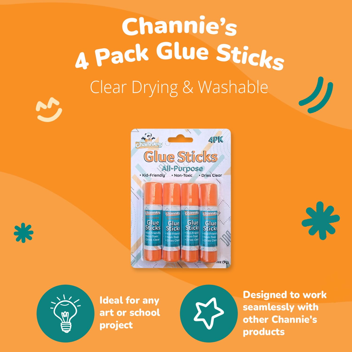 Channie's Glue Sticks 4 Pack