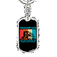 thumbnail image 5 of Trucker Dad Normal Dad Swivel Keychain Dog Tag Stainless Steel or 18k Gold, 5 of 10
