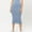 BLUE, variant on Women Solid Basic Casual Stretch Elastic Waist Bodycon Midi Pencil Skirt