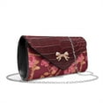 thumbnail image 2 of Xixirimido Roses Floral Print Evening Clutch Purses for Women Leather Clutch Handbags for Formal Wedding Party Prom Crossbody Shoulder Envelope Bag, Red, 2 of 7