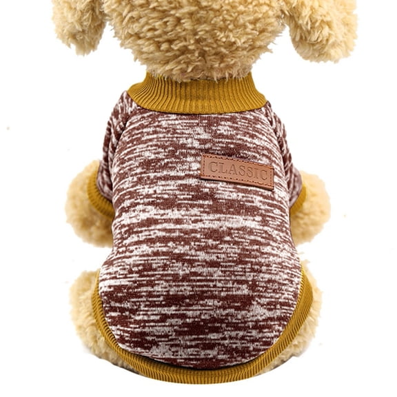 Cable Knit Warm Winter Dog Sweater for Pug Bulldog Small Dogs & Cats, Soft Plush Lined Cozy Pullover Puppy Clothes, Thermal Cold Weather Daily Pet Outfit,XXL