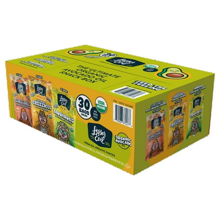 LesserEvil Organic Avocado Oil Popcorn, Variety Pack, 30 ct