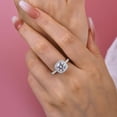 thumbnail image 6 of Oryn Jewelry 2 Ct Pear Cut Moissanite Ring – 14K White Gold Plated Band – Solitaire with Accent Moissanite – Milgrain Style Birthday Gift, 6 of 6