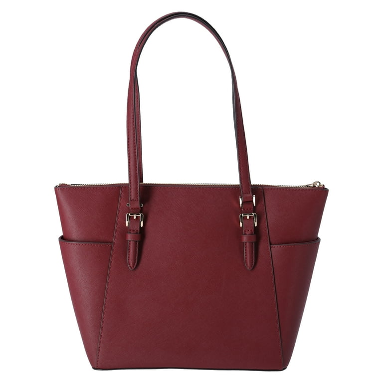 Michael kors bag red and brown hotsell