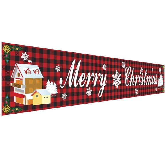 KTTECTOA Outdoor Merry Christmas Letters Banner Decorative Banner Flag Pull Decoration Clearance Home and Kitchen Canada Days House Decor Decor