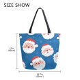 thumbnail image 5 of Large Canvas Bag 13.5x5.1x15 Inch Canvas Bag Shopping Canvas Bag Suitable For Outing Shopping Travel Out Of Large Capacity Storage Cute Santa Claus Face, 5 of 9